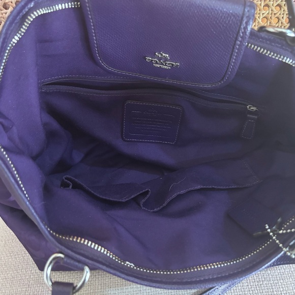 Coach Deep Purple Shoulder Bag - Picture 1 of 8